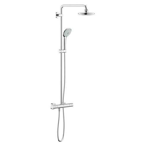 Colonna doccia Grohe con miscelatore termostatico e soffione tondo 180 mm by CeramicStore | Lo specialista del tuo bagno