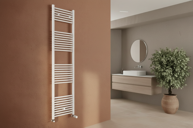 Termoarredo dritto, Misure Altezza 180 cm x 50 cm, interasse 45 cm - Colore Bianco