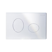Placca per cassetta incasso pucci eco 2 pulsanti modello Ellisse bianca