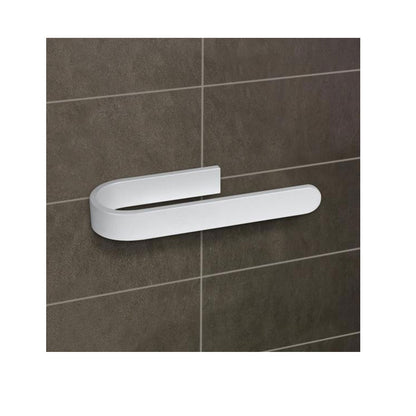 Porta asciugamani da incollo linea 'Materia' in alluminio anodizzato - cm 22,8x7,6x3h - Koh-i-Noor - Bianco by CeramicStore | Lo specialista del tuo bagno