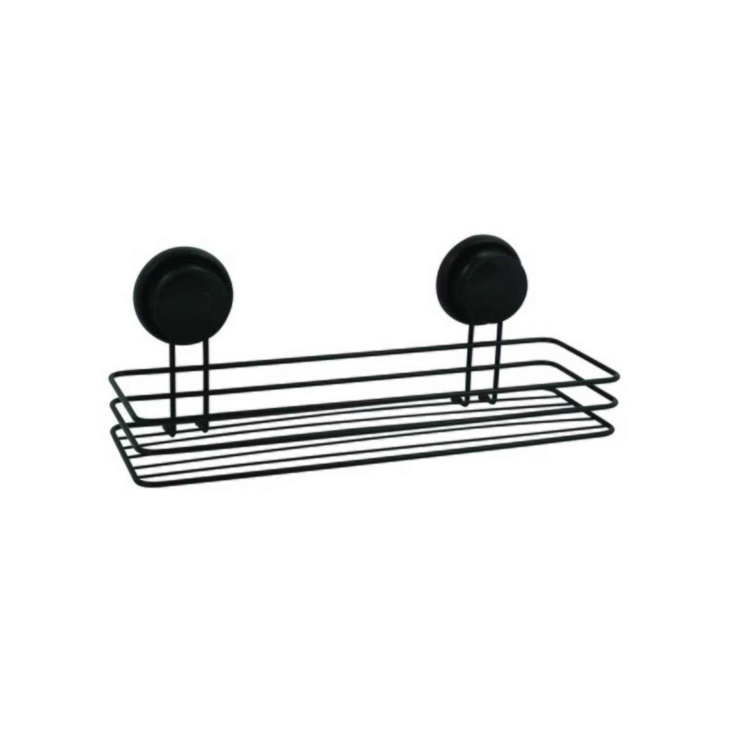 Mensola doccia con ventosa in acciaio colore nero by CeramicStore | Lo specialista del tuo bagno