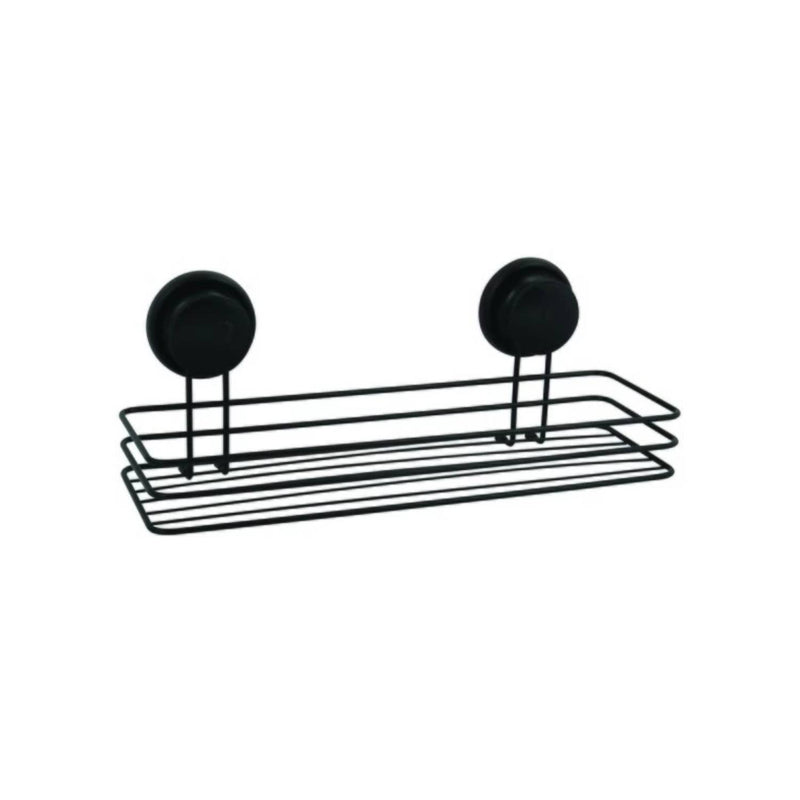 Mensola doccia con ventosa in acciaio colore nero by CeramicStore | Lo specialista del tuo bagno