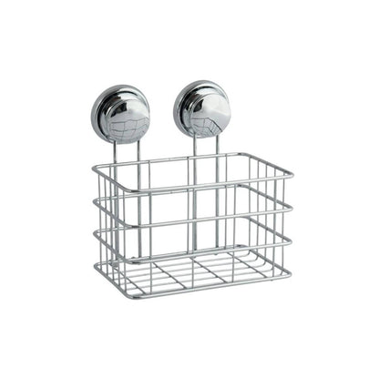 Mensola doccia cestino con ventosa in acciaio colore cromato by CeramicStore | Lo specialista del tuo bagno