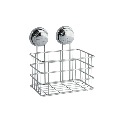 Mensola doccia cestino con ventosa in acciaio colore cromato by CeramicStore | Lo specialista del tuo bagno