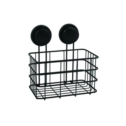 Mensola doccia cestino con ventosa in acciaio colore nero by CeramicStore | Lo specialista del tuo bagno