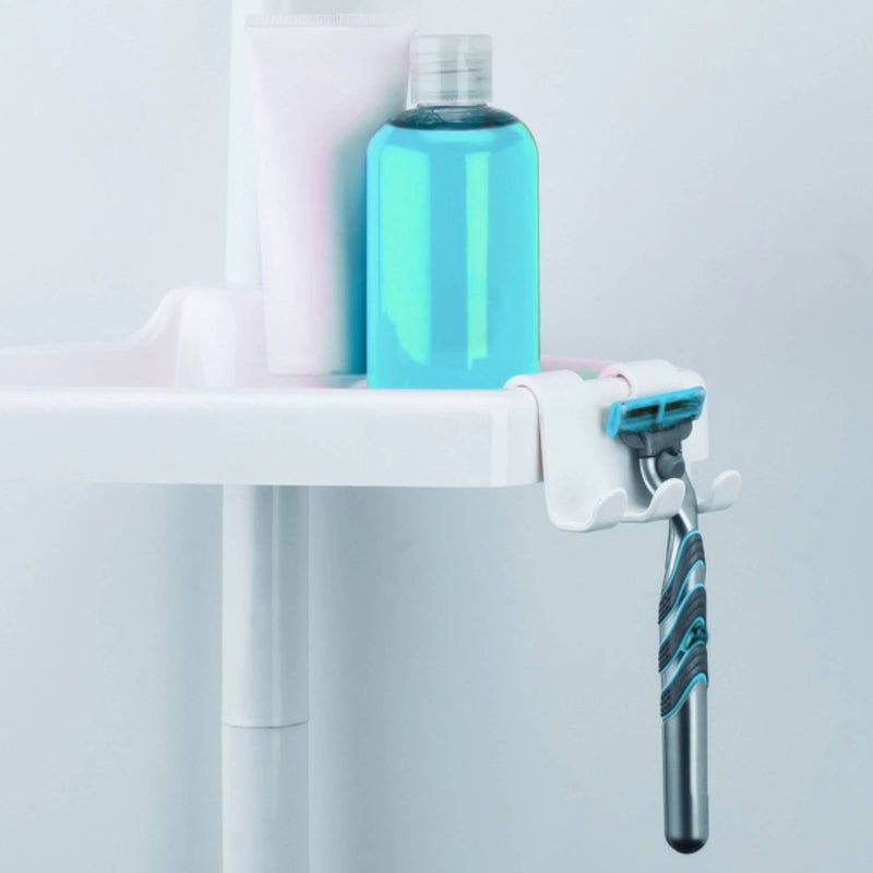 Mensola doccia angolare 4 ripiani in plastica di colore bianco by CeramicStore | Lo specialista del tuo bagno