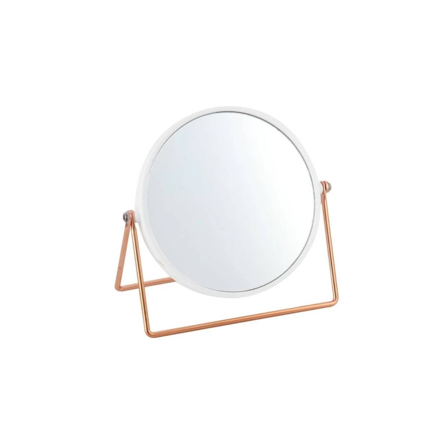 Specchio ingranditore da tavolo effetto rame e bianco by CeramicStore | Lo specialista del tuo bagno