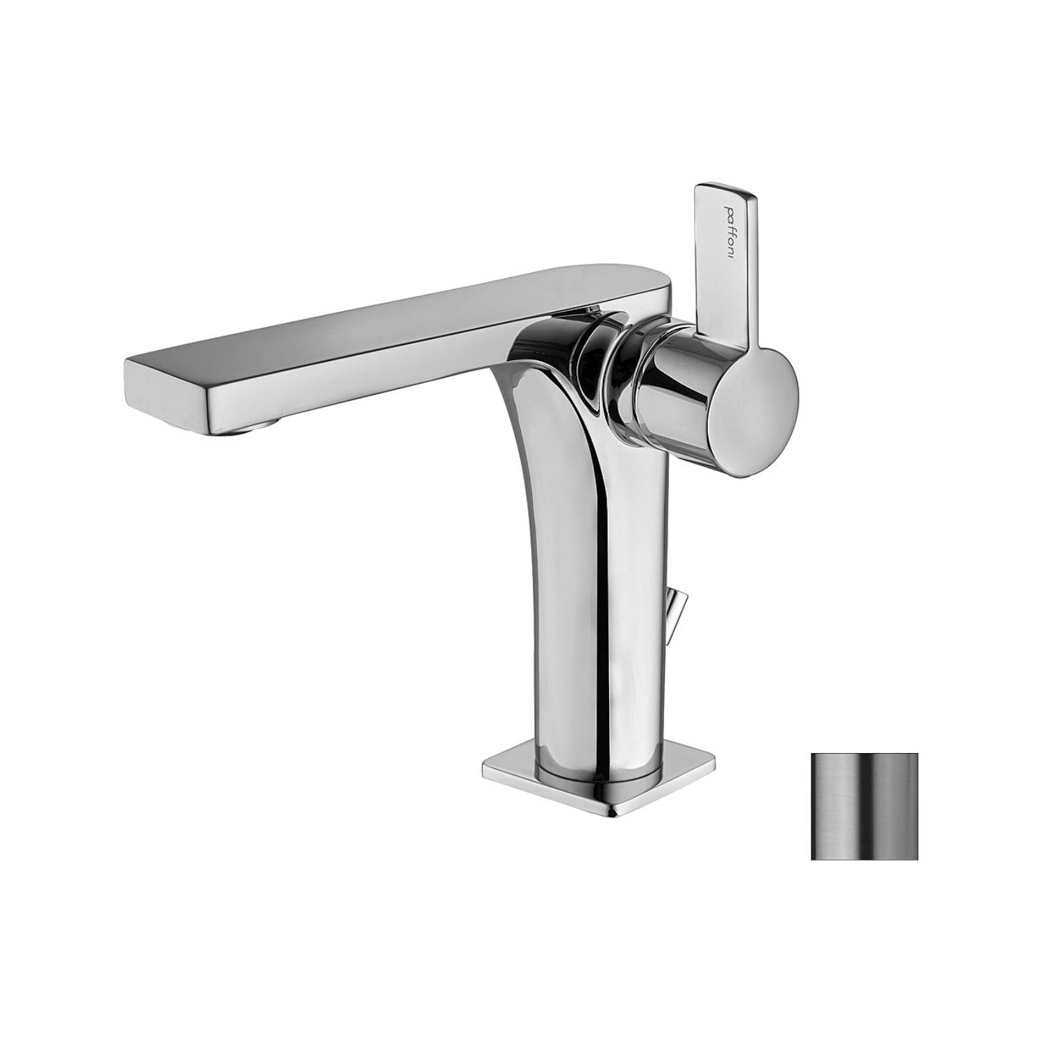 Miscelatore lavabo con scarico serie Rock modello RO075St steel looking Paffoni by CeramicStore | Lo specialista del tuo bagno