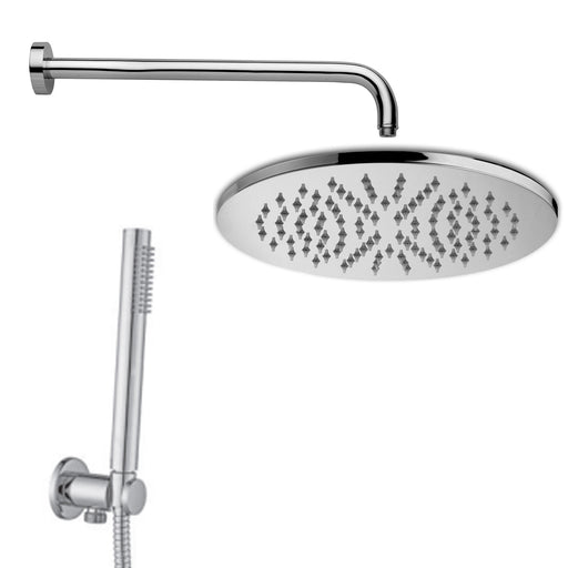 Kit doccia 074AG con soffione, braccio doccia e set duplex Paffoni con flessibile in argento by CeramicStore | Lo specialista del tuo bagno