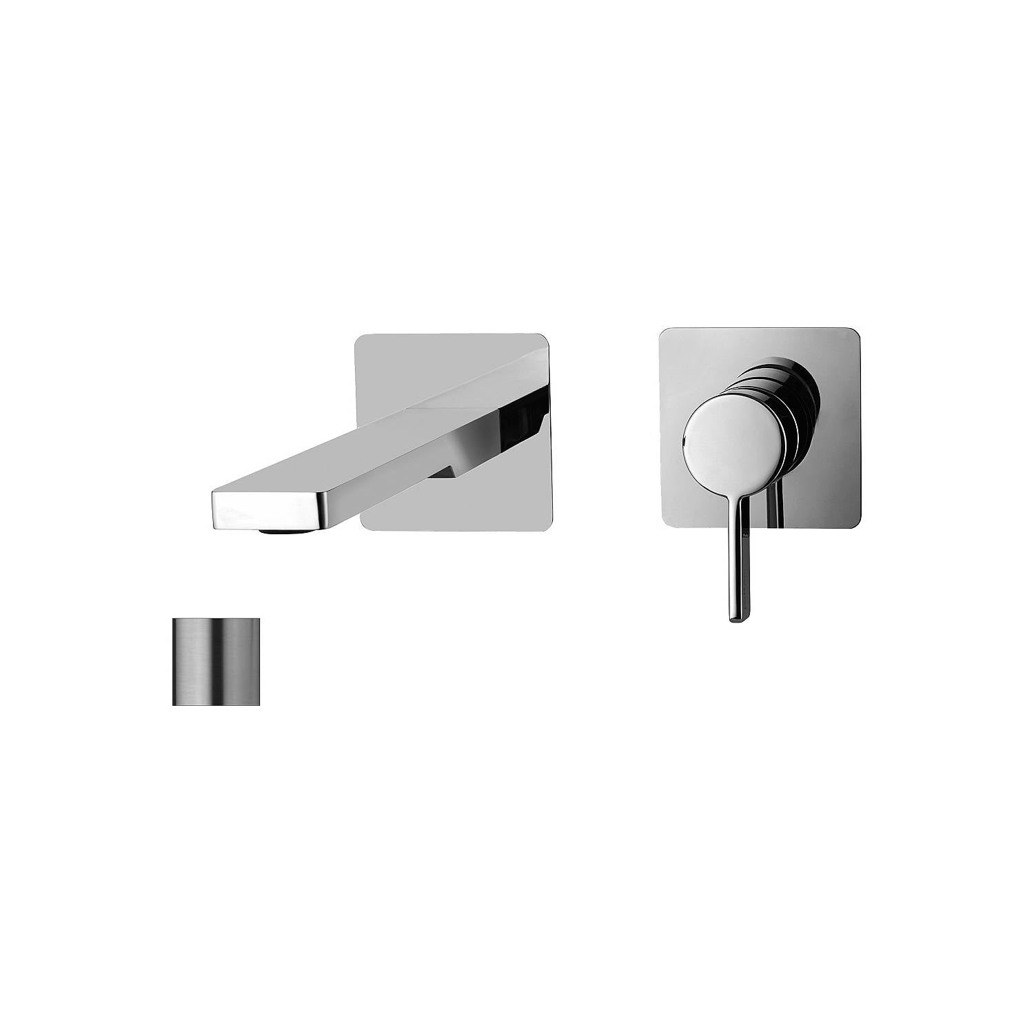 Miscelatore lavabo a parete serie Rock modello RO106ST70 steel looking Paffoni by CeramicStore | Lo specialista del tuo bagno