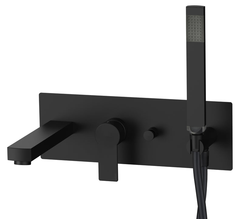 Miscelatore vasca a parete Paffoni con duplex e deviatore a pulsante serie Tango - Nero Opaco by CeramicStore | Lo specialista del tuo bagno