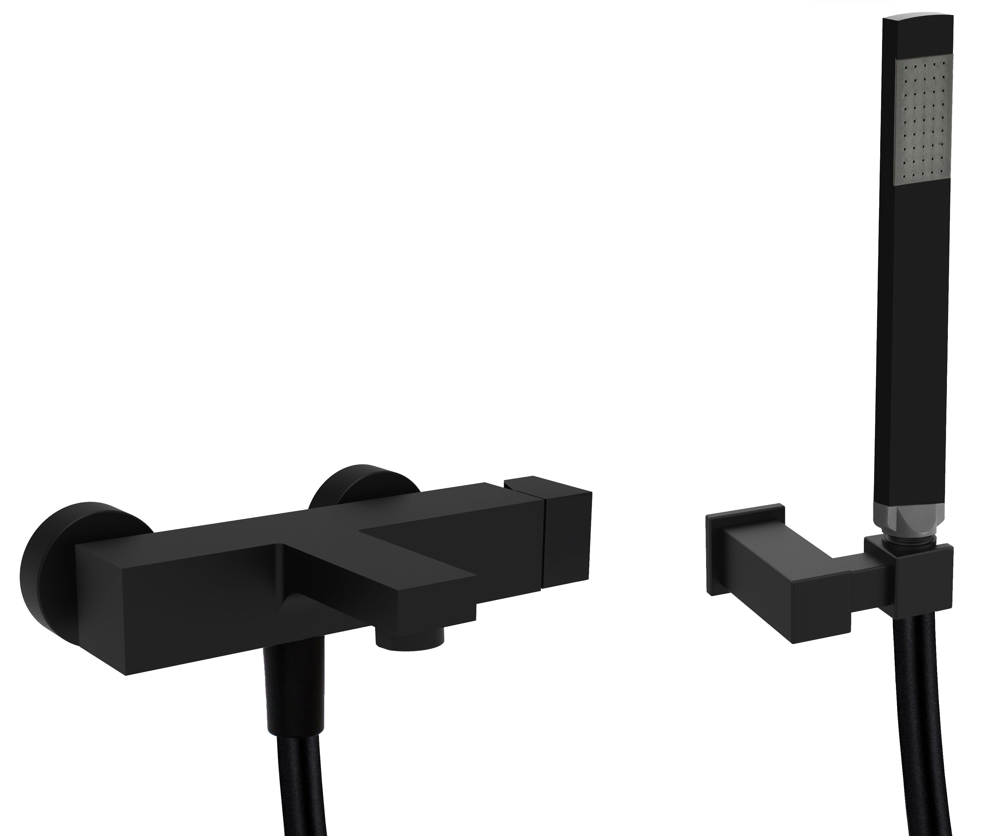 Miscelatore vasca Paffoni Elle completo di set doccia - Nero Opaco by CeramicStore | Lo specialista del tuo bagno