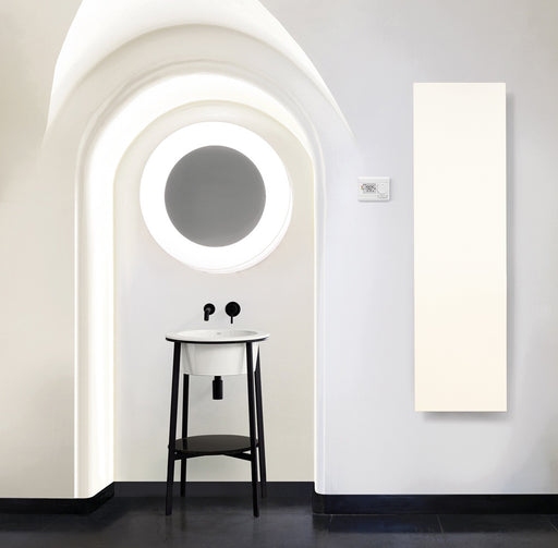 Termoarredo elettrico a piastra verticale modello TermoCrea Bianco 1200x360 mm - Scirocco by CeramicStore | Lo specialista del tuo bagno