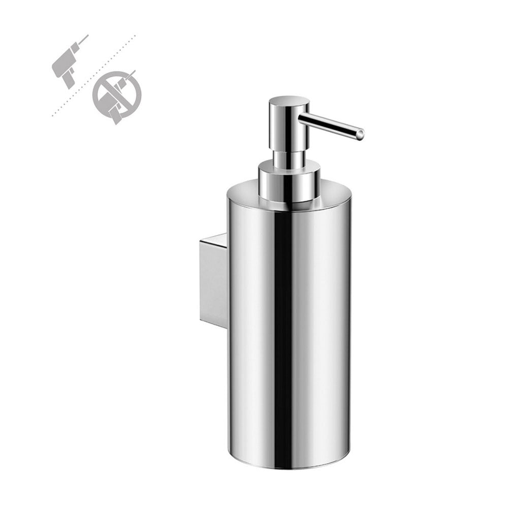 Dispenser sapone a muro in ottone cromato della collezione 'Architect' by Cosmic by CeramicStore | Lo specialista del tuo bagno