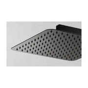 Soffione doccia quadro ultrasottile in acciaio cm 20x20 con braccio 40 cm in ottone Nero Opaco by CeramicStore | Lo specialista del tuo bagno