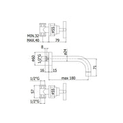 Batteria lavabo incasso serie Quattro modello QTV003CR cromato Paffoni by CeramicStore | Lo specialista del tuo bagno