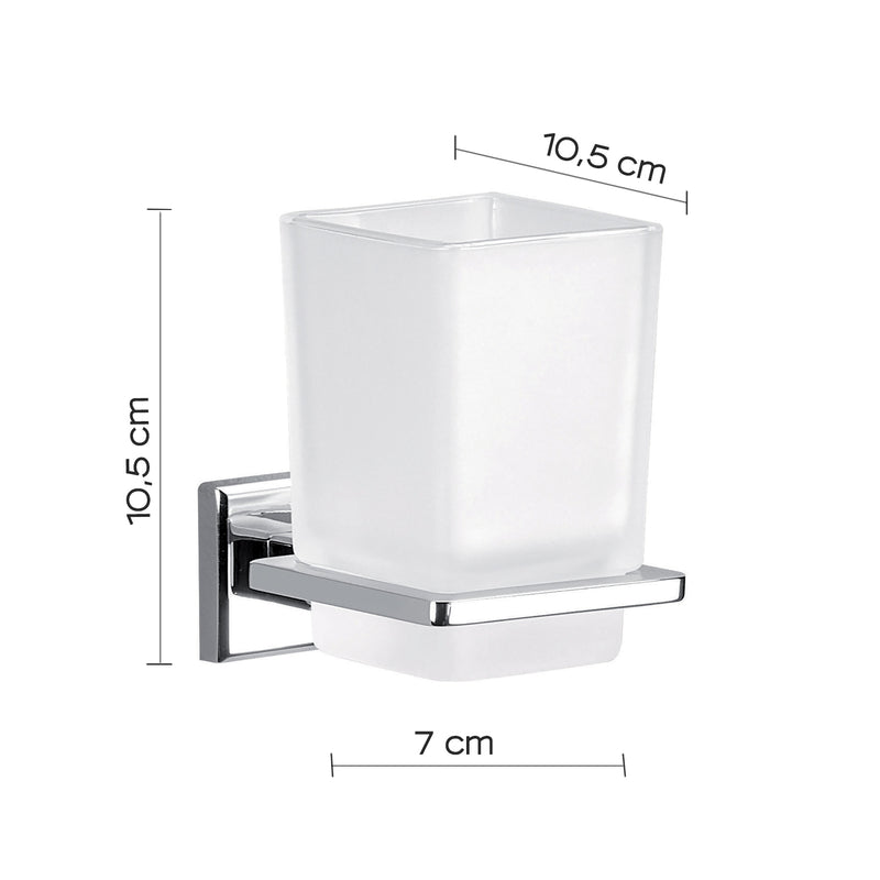 Portaspazzolini in acciaio inox AISI 304 Colorado di Gedy - Cromato by CeramicStore | Lo specialista del tuo bagno
