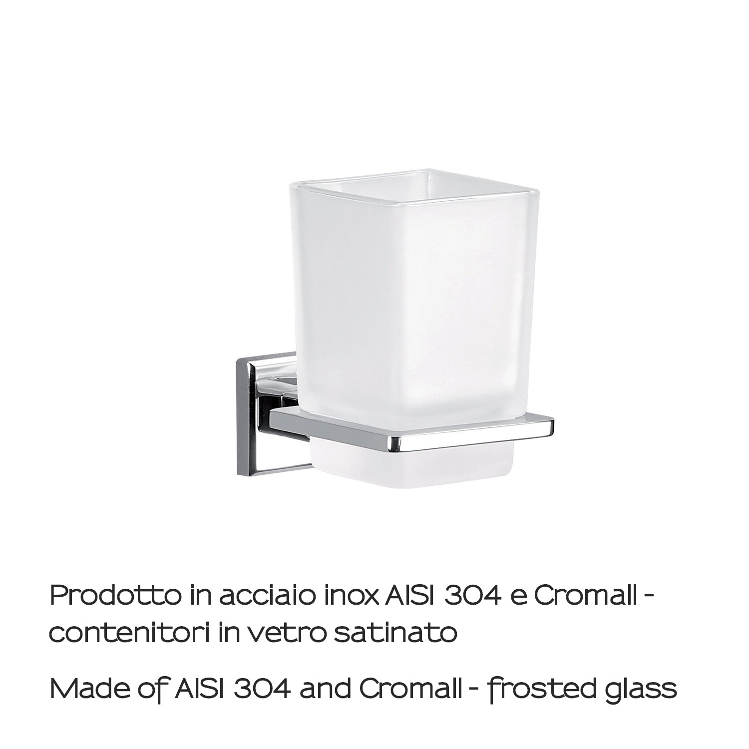 Portaspazzolini in acciaio inox AISI 304 Colorado di Gedy - Cromato by CeramicStore | Lo specialista del tuo bagno