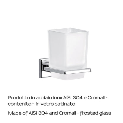 Portaspazzolini in acciaio inox AISI 304 Colorado di Gedy - Cromato by CeramicStore | Lo specialista del tuo bagno