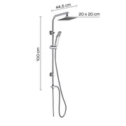 Colonna doccia regolabile da 100 cm con soffione, doccetta e deviatore Easy by CeramicStore | Lo specialista del tuo bagno