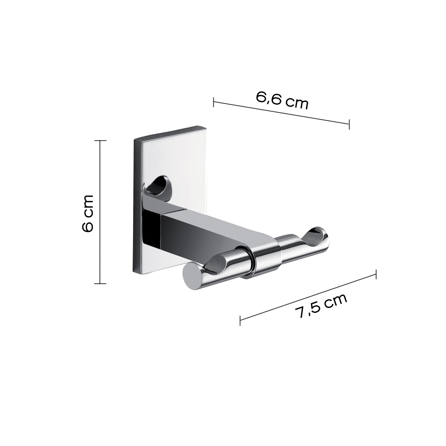 Gedy Appendiabiti doppio Maine in acciaio inox e cromall fissaggio a muro a incollo by CeramicStore | Lo specialista del tuo bagno