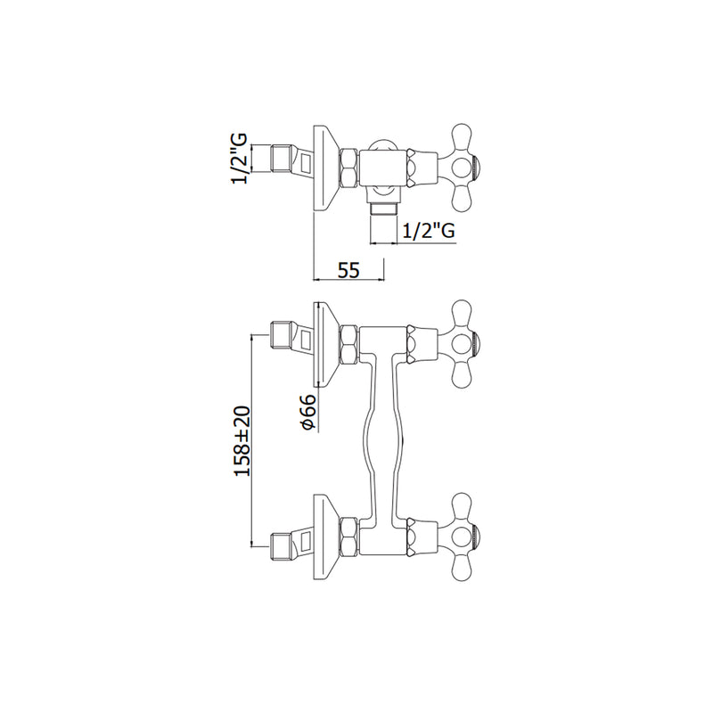 Gruppo doccia Paffoni serie Viola - Cromo/Gold finish by CeramicStore | Lo specialista del tuo bagno