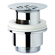 Piletta a scarico libero in ottone cromato per lavabo e bidet con troppo pieno by CeramicStore | Lo specialista del tuo bagno