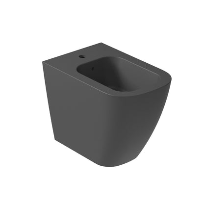 Bidet filomuro monoforo 55x35 cm serie MEG11PRO di Ceramica Galassia-Nero Opaco