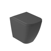 Coppia di sanitari filomuro 55x35 cm serie MEG11PRO di Galassia con sedile avvolgente soft close -Nero Opaco
