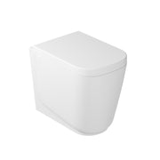 Coppia di sanitari filomuro scarico traslato 55x35 cm serie MEG11 di Galassia con sedile soft close