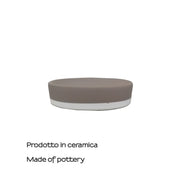 Portasapone in ceramica Gedy serie New Mizar - Tortora