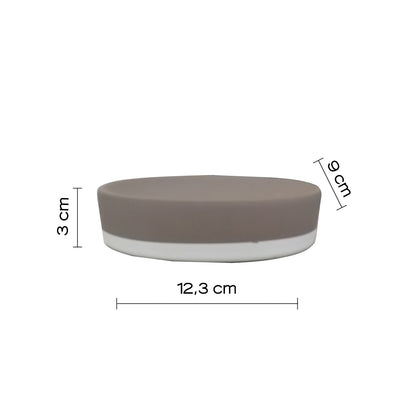 Portasapone in ceramica Gedy serie New Mizar - Tortora