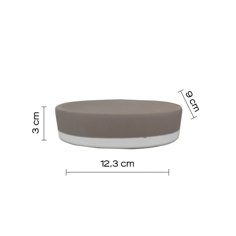 Portasapone in ceramica Gedy serie New Mizar - Tortora