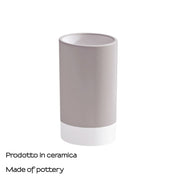 Portaspazzolini in ceramica Gedy serie New Mizar - Tortora Chiaro