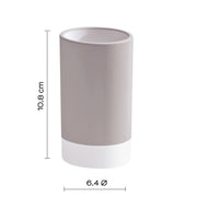 Portaspazzolini in ceramica Gedy serie New Mizar - Tortora Chiaro