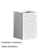 Portaspazzolini in ceramica Gedy modello New Martina - Bianco