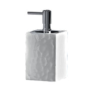 Dosasapone in ceramica con erogatore cromato Gedy modello New Martina - Bianco