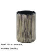 Portasapazzolini in ceramica Gedy serie Naomi - Nero