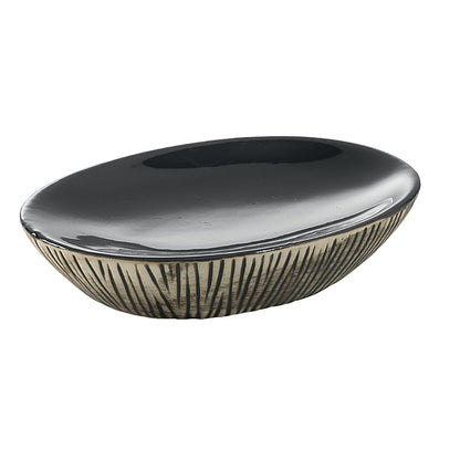Portasapone in ceramica Gedy serie Naomi - Nero
