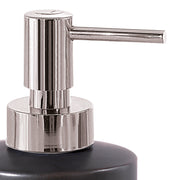 Dispenser sapone in ceramica e sughero con erogatore cromato Gedy serie Ilary - Nero