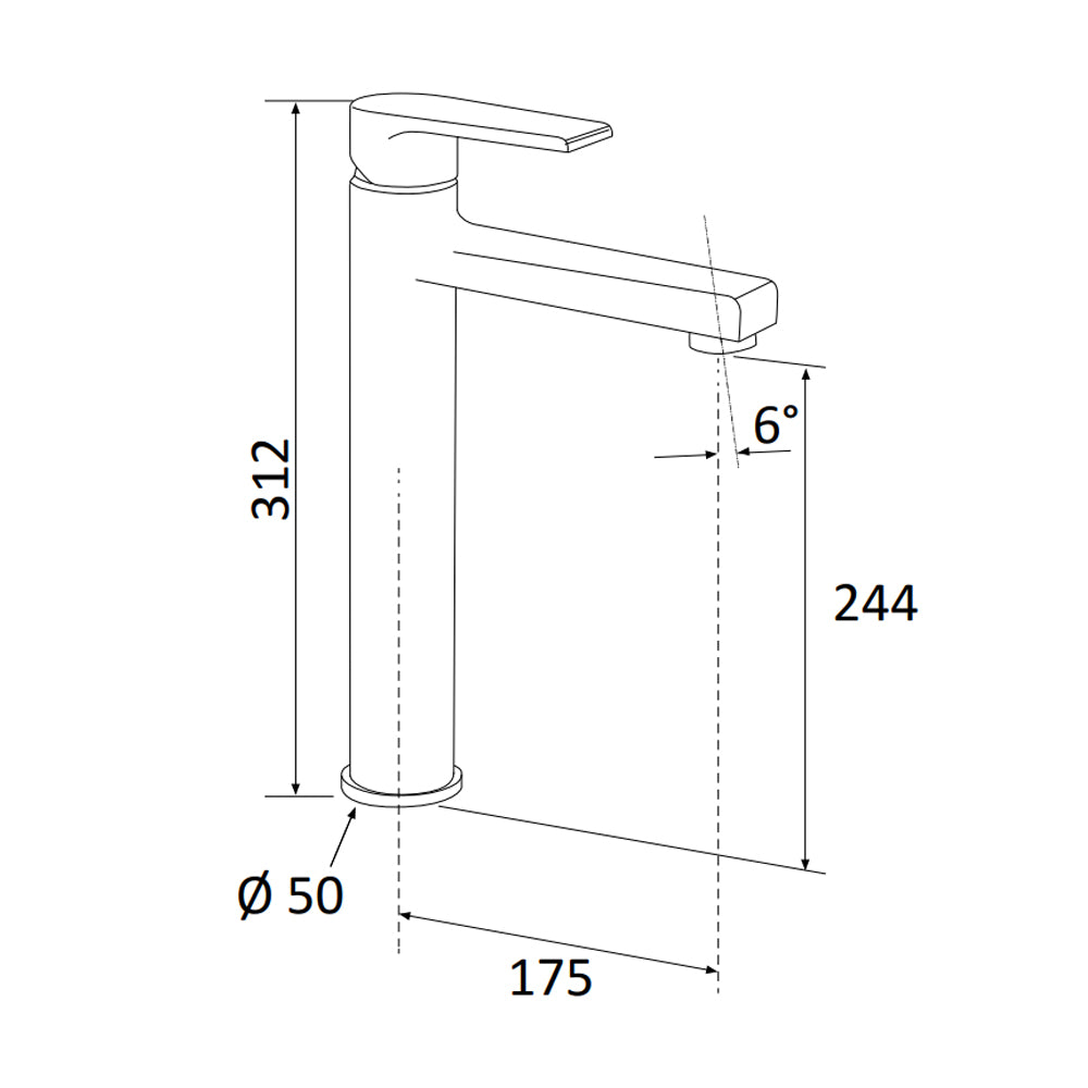 Miscelatore lavabo alto Rubinetterie Mariani linea Artic Nero Opaco by CeramicStore | Lo specialista del tuo bagno