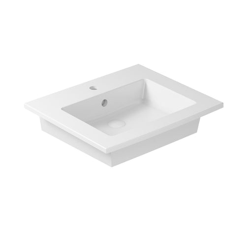 Lavabo ad incasso/sospeso serie Plus Design di Ceramica Galassia - Bianco lucido 61x51cm by CeramicStore | Lo specialista del tuo bagno