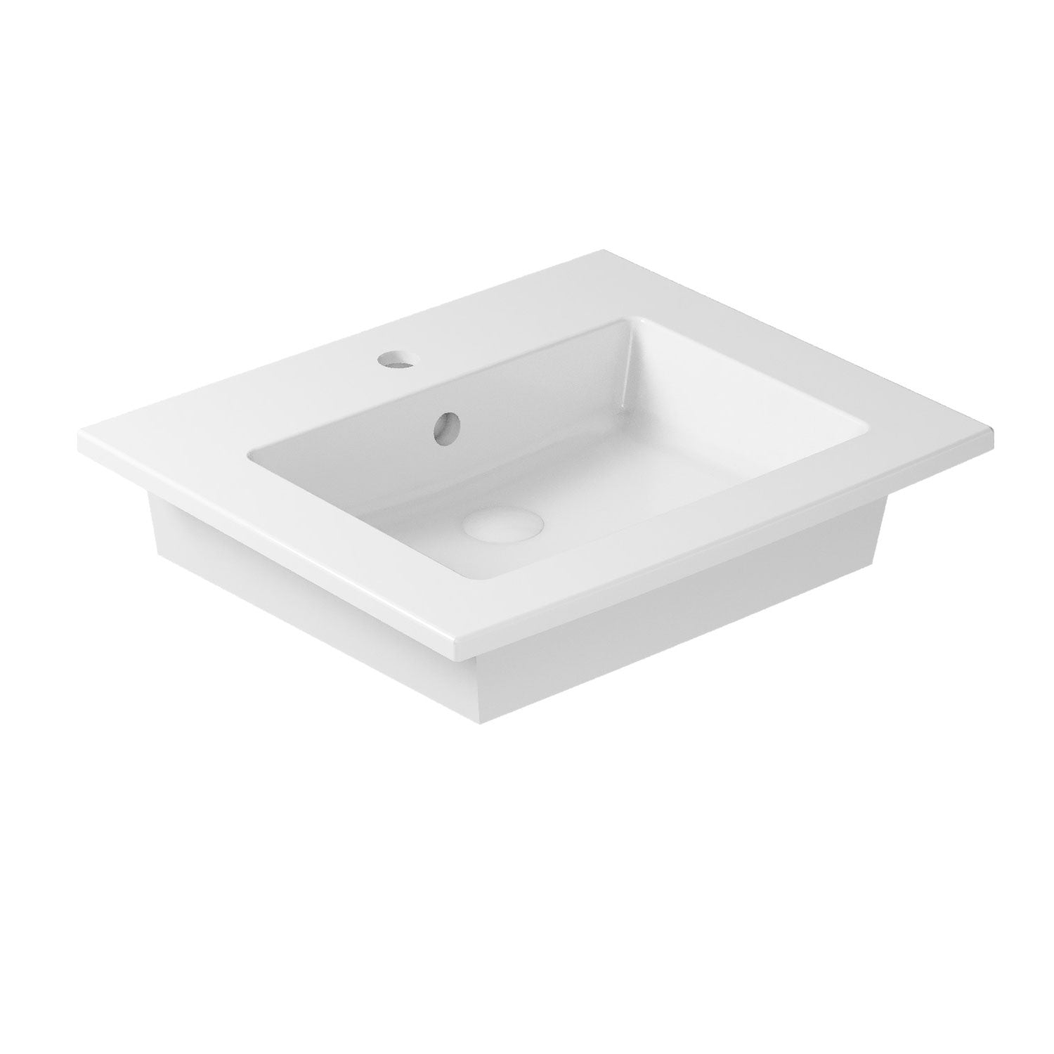 Lavabo ad incasso/sospeso serie Plus Design di Ceramica Galassia - Bianco lucido 71x51cm by CeramicStore | Lo specialista del tuo bagno
