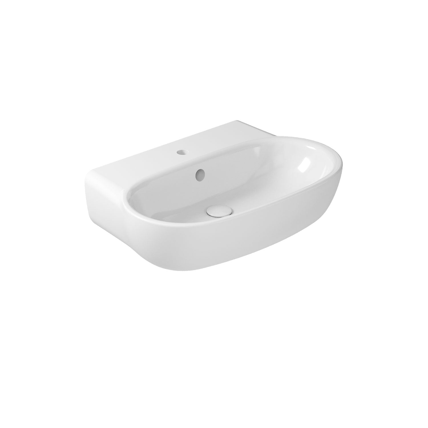 Lavabo sospeso in ceramica serie Ergo di Ceramica Galassia - Bianco lucido 70cm by CeramicStore | Lo specialista del tuo bagno