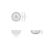Lavabo da appoggio in ceramica serie Ergo di Ceramica Galassia -  Bianco lucido diam. 42xh16cm