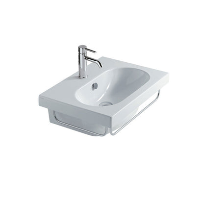 Lavabo sospeso in ceramica serie M2/Eden di Ceramica Galassia - Bianco lucido 60x42cm by CeramicStore | Lo specialista del tuo bagno