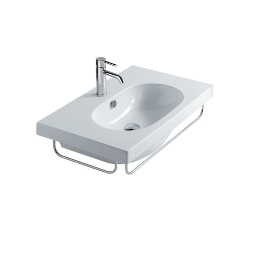 Lavabo sospeso in ceramica serie M2/Eden di Ceramica Galassia - Bianco lucido 75x45cm by CeramicStore | Lo specialista del tuo bagno