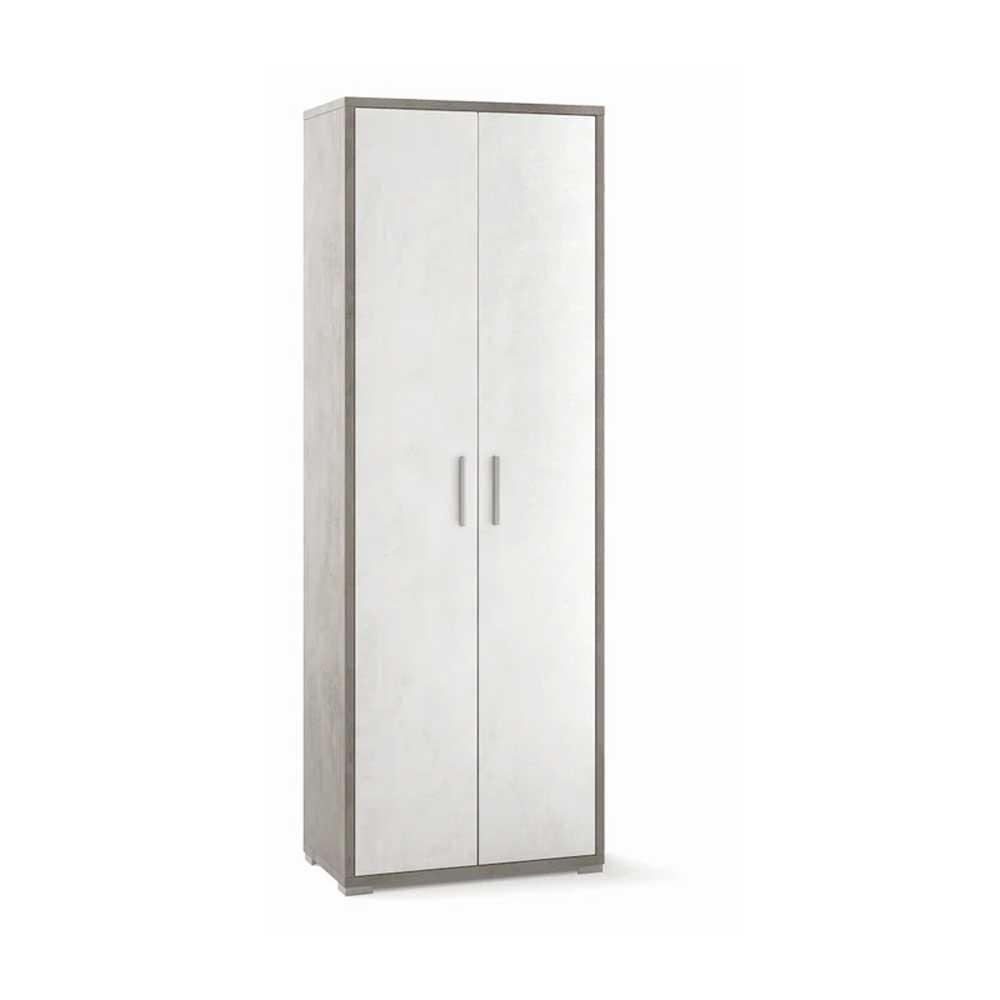 Mobile a due Ante con 4 ripiani di cui 2 regolabili finitura Struttura Cemento / Finitura Ossido Bianco by Sarmog by CeramicStore | Lo specialista del tuo bagno