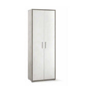 Mobile a due Ante con 4 ripiani di cui 2 regolabili finitura Struttura Cemento / Finitura Ossido Bianco by Sarmog by CeramicStore | Lo specialista del tuo bagno