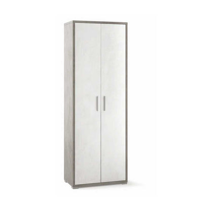 Mobile a due Ante con 4 ripiani di cui 2 regolabili finitura Struttura Cemento / Finitura Ossido Bianco by Sarmog by CeramicStore | Lo specialista del tuo bagno
